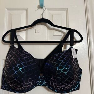 Torrid Black and Purple Scale Pattern Bra